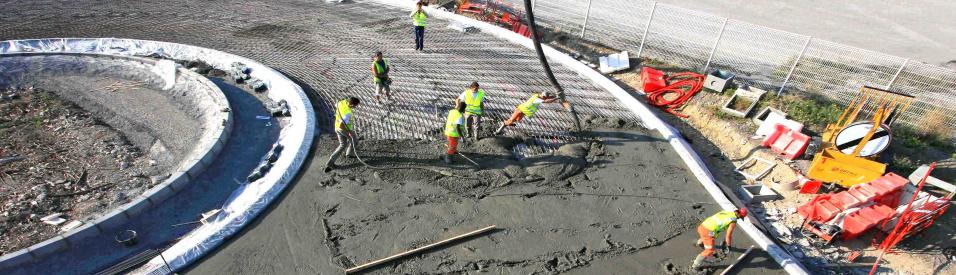 Giratoire de Bissy en béton armé continu Vicat