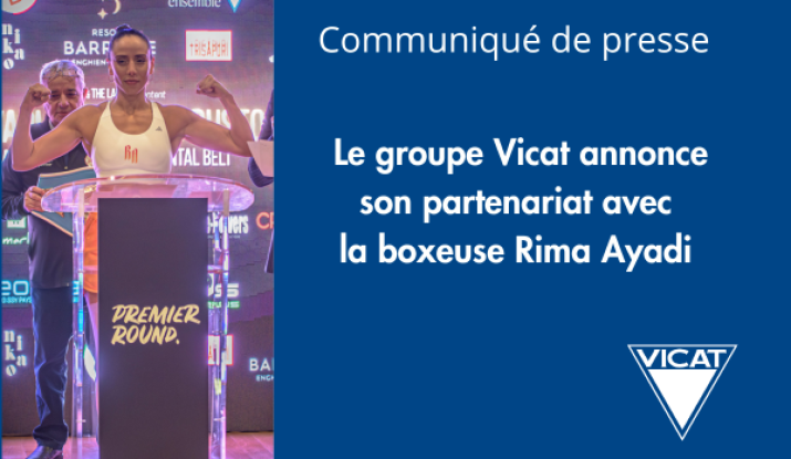 Partenariat du groupe Vicat et de la boxeuse Rima Ayadi